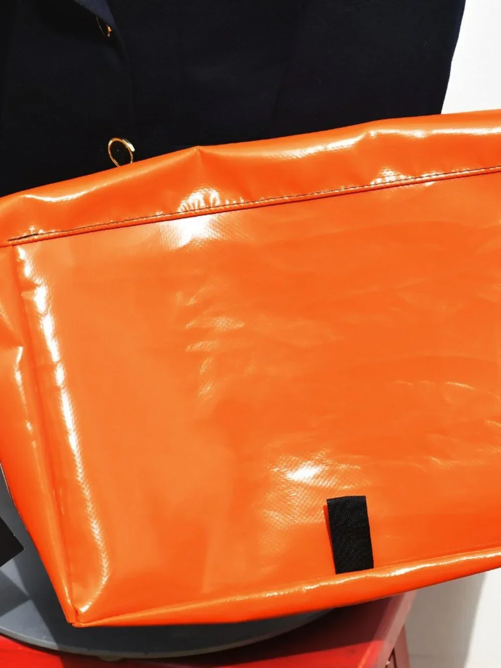 UK Sourced Orange Messenger Bag Large made from truck tarpaulin (NWT)